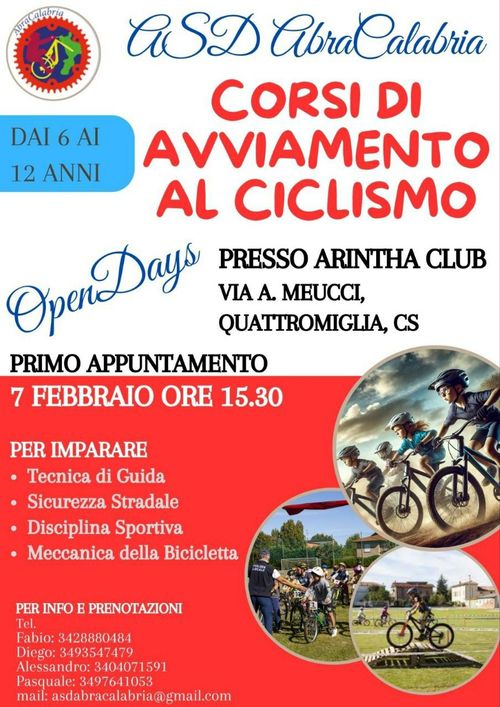 Corsi di avviamento al ciclismo per bambini