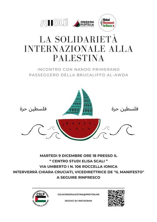 La solidarietà internazionale alla Palestina