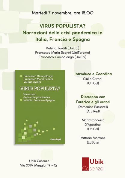 Virus Populista? Narrazioni della crisi pandemia in Italia, Francia e Spagna