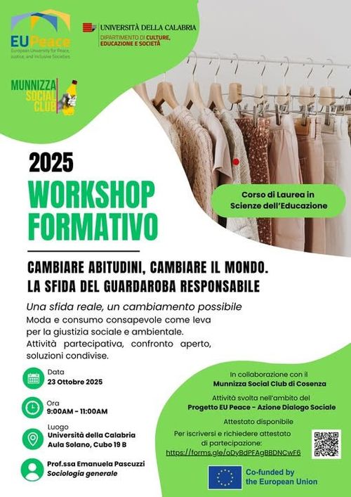 Workshop formativo sulla sostenibilità