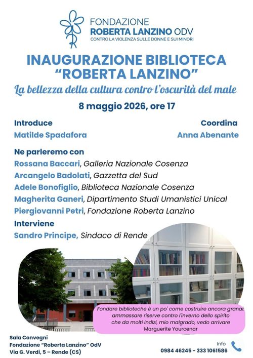 Inaugurazione biblioteca "Roberta Lanzino"
