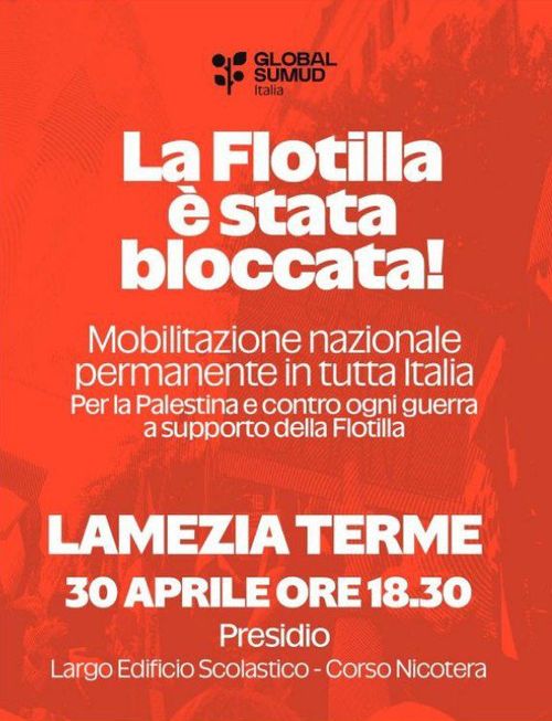 LA FLOTILLA È STATA INTERCETTATA - Presidio