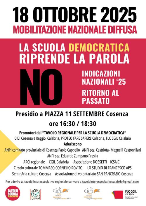 Mobilitazione nazionale per la scuola democratica