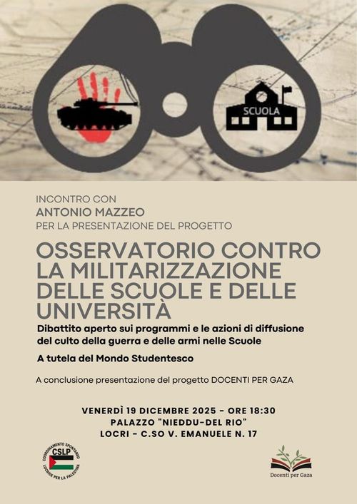 Osservatorio contro la militarizzazione delle scuole e delle Università