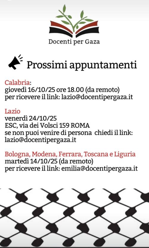Docenti per Gaza - Prima assemblea calabrese
