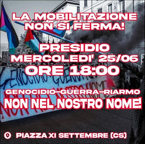 Presidio contro guerra, genocidio, riarmo