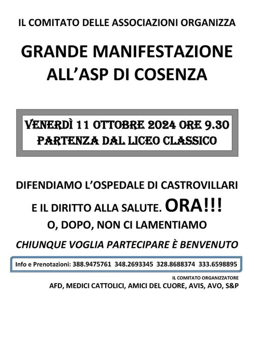 Difendiamo l'ospedale di Castrovillari