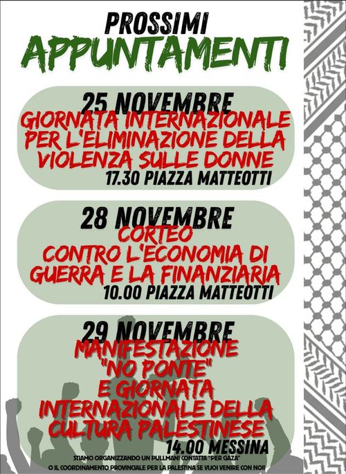 Cortei pro-Palestina CZ-Messina