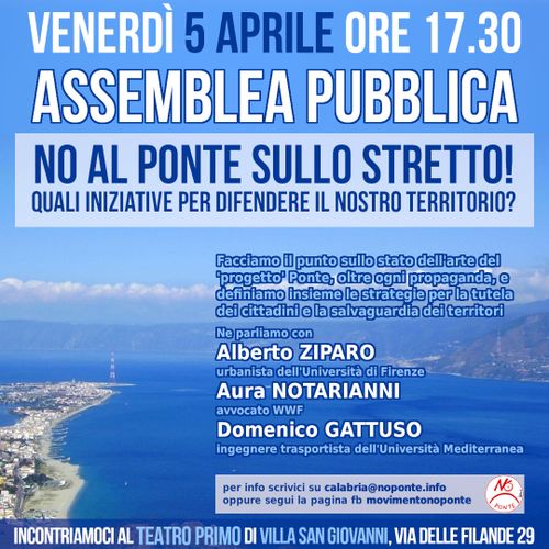 Assemblea Pubblica: No al Ponte sullo Stretto!