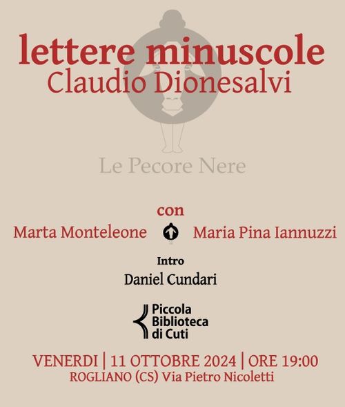 Lettere minuscole, la scrittura senziente