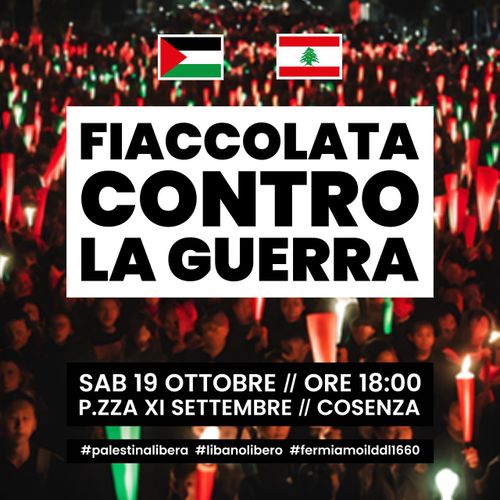 Fiaccolata contro la guerra