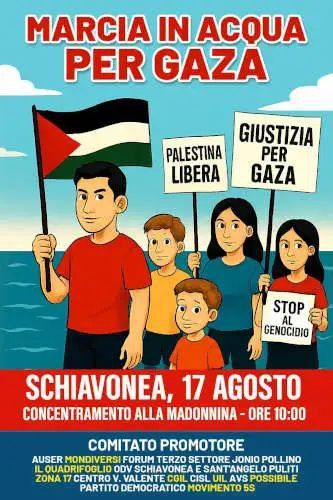 Marcia in acqua per Gaza