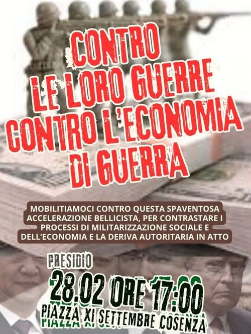 Contro le loro guerre, contro l'economia di guerra