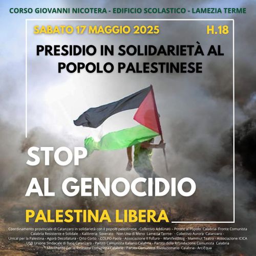 Presidio in solidarietà al popolo palestinese