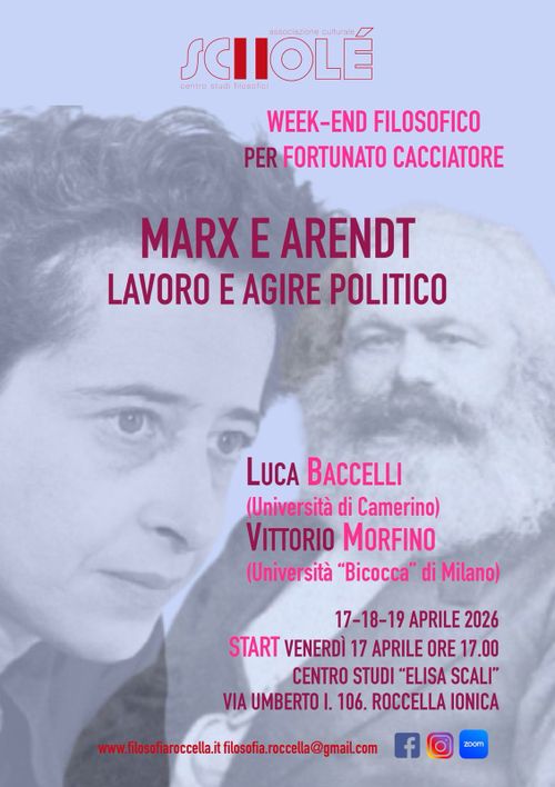 Marx e Arendt - Lavoro e agire politico (anche online) 