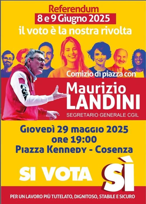 Referendum: Landini in provincia di Cosenza