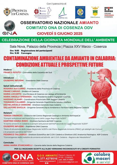Contaminazione ambientale da amianto in Calabria: condizione attuale e prospettive future