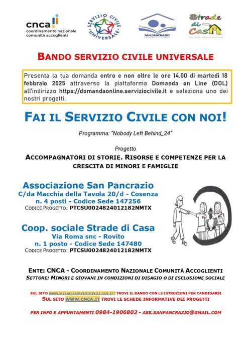 Fai il Servizio Civile con Noi! 