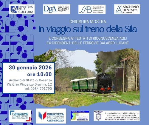 Cerimonia di Consegna degli Attestati di Riconoscenza agli Ex Ferrovieri delle Ferrovie Calabro Lucane e la chiusura della Mostra "In viaggio sul treno della Sila"
