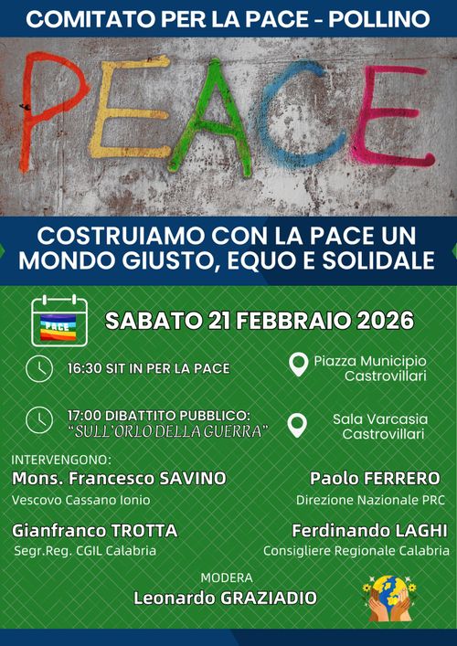 SULL'ORLO DELLA GUERRA - DIBATTITO PUBBLICO