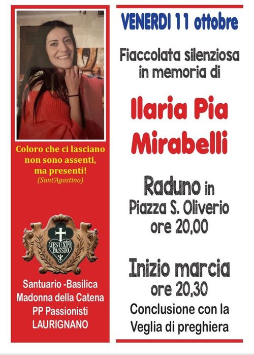 Fiaccolata in memoria di Ilaria Mirabelli