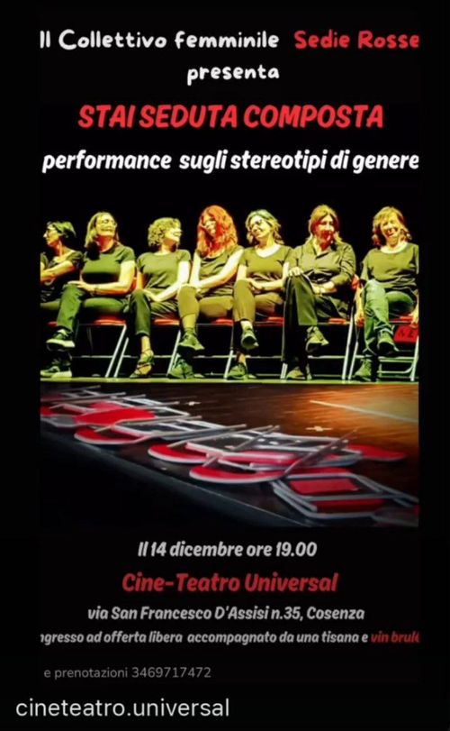 "STAI SEDUTA COMPOSTA" - Performance sugli stereotipi di genere