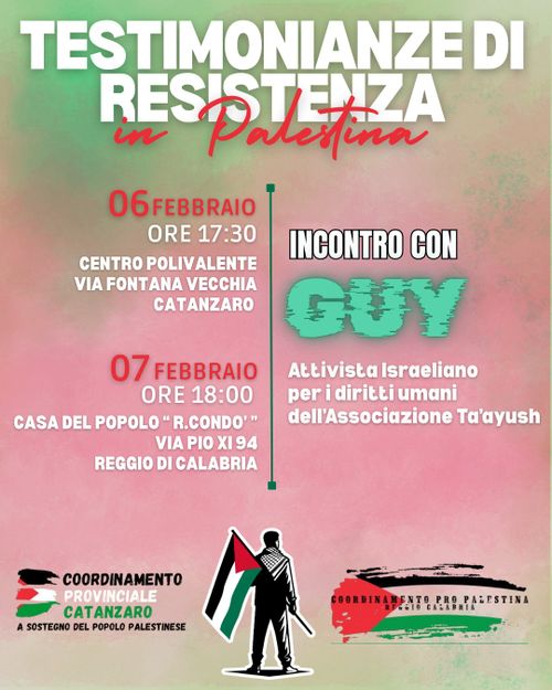 Testimonianze di resistenza in Palestina