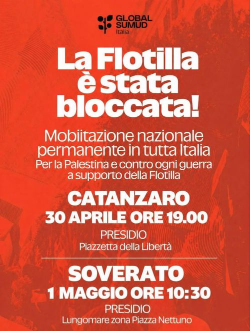 LA FLOTILLA È STATA INTERCETTATA - Presidio