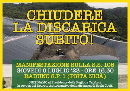 CHIUDERE LA DISCARICA SUBITO