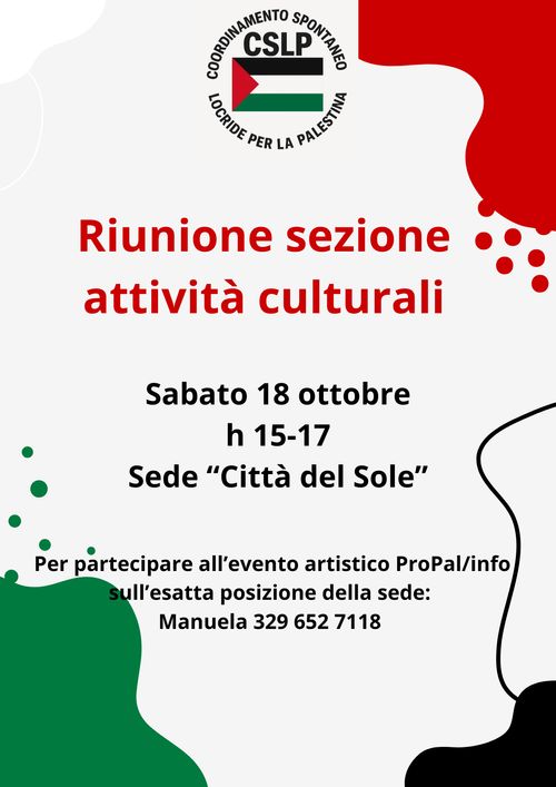 Riunione attività culturali CSLP