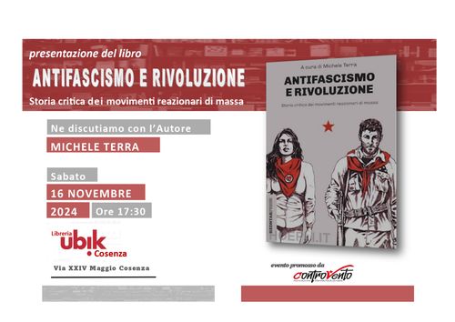 presentazione del libro ANTIFASCISMO E RIVOLUZIONE