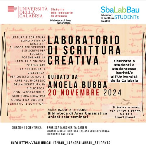 SbaLabBau. Laboratori di scrittura creativa