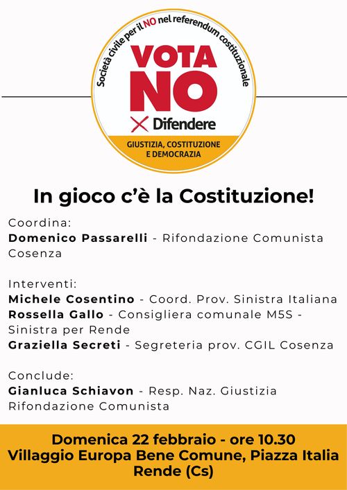 IN GIOCO C’È LA COSTITUZIONE