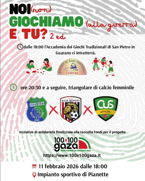 Noi (non) giochiamo (alla guerra). E tu?