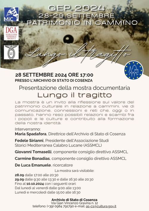 Presentazione Mostra documentaria e fotografica "Lungo il tragitto"