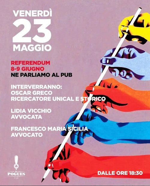 Referendum 8 e 9 giugno, ne parliamo al pub
